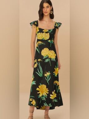 NWT Farm Rio Maxi Floral Dress, Size XL